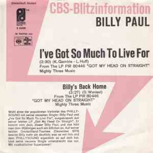 Billy Paul - I've Got So Much To Live For download free