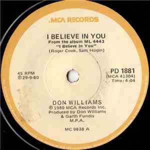 Don Williams  - I Believe In You / It Only Rains On Me download mp3 flac